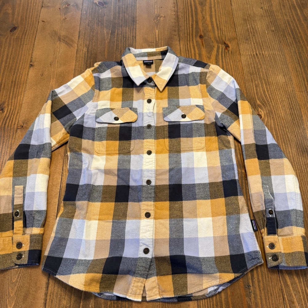Patagonia Long-Sleeved Organic Cotton Midweight Fjord Flannel Shirt XS #42405‎